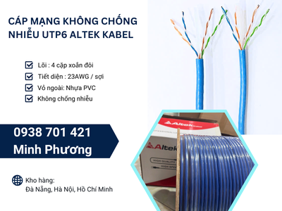 Cáp mạng không chống nhiễu utp6 Altek Kabel sẵn kho Đà Nẵng, Hà Nội, Hồ Chí Minh 0