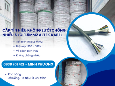 Cáp tín hiệu không lưới chống nhiễu 5 lõi 1.5mm2 Altek Kabel Đà Nẵng, Huế, Bình Định 0