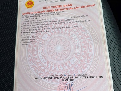 Chính chủ bán gấp lô đất trước tết đất mặt đường nguyễn văn linh,huyện lương sơn - tỉnh hòa bình 4