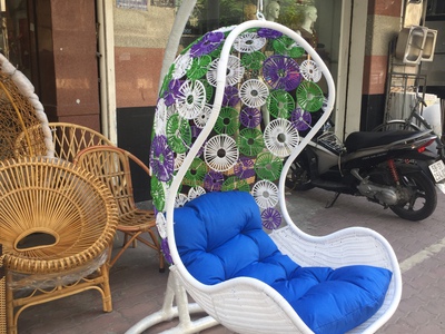 Ghế xích đu nhựa giả mây 0