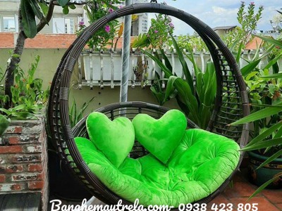 Ghế xích đu nhựa giả mây 4