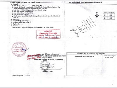 Bán đất phân lô tại Hợp Thịnh, Hội Hợp, Vĩnh Yên, Vĩnh Phúc. Giá chỉ 2.25 tỷ 0