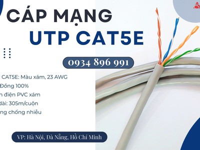 Cáp Mạng Không Chống Nhiễu Utp Cat 5e 24awg Đà Nẵng, Hồ Chí Minh, Hà Nội 0