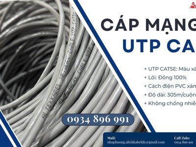Cáp Mạng Không Chống Nhiễu Utp Cat 5e 24awg Đà Nẵng, Hồ Chí Minh, Hà Nội 2
