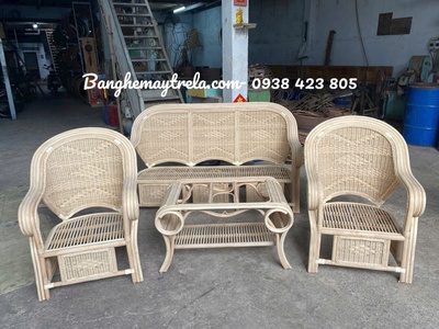 Sofa salon mây đan kín 3