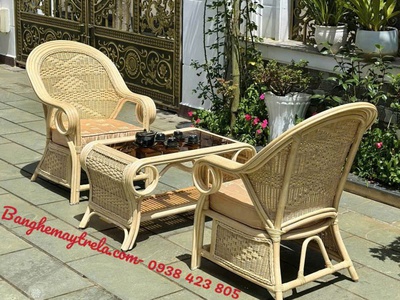 Sofa salon mây đan kín 5