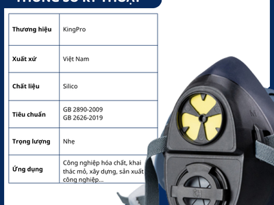 Mặt Nạ Phòng Độc KingPro 9200 Cho Công Trình Xây Dựng Giảm Bụi Mịn, Khói Hàn 0