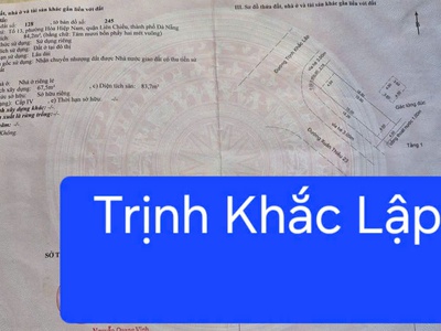 Bán đất 2 mặt tiền đường 7,5m trịnh khắc lập   xuân thiều 23 2