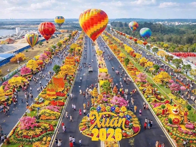 đón lễ hội khinh khí cầu check-in tết 2026 cực hot mùa lễ hội đầu tiên tại vinhomes green 1