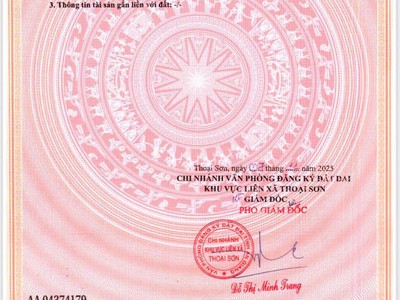 Siêu phẩm - bán lô đất siêu đẹp xã phú thuận, thoại sơn, an giang, dt 1149m2, giá đầu tư 0