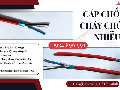Cáp Chống Cháy Chống Nhiễu 2x1.0 Quảng Bình, Quảng Nam, Quảng Ngãi. 1