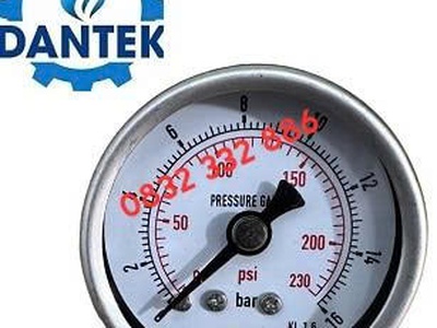 Đồng hồ áp suất Yamaki chân sau 0-16 bar chính hãng Dantek tại Lâm Đồng 0