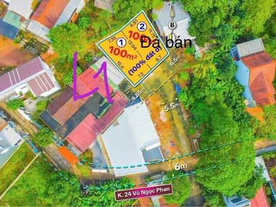 Bán đất đường oto kiệt 24 Vũ Ngọc Phan, tp Huế. Đất cao ráo, bao ngập lụt 1