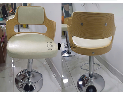 Ghế quầy bar nâng hạ lưng ốp gỗ CB2301-P tại HCM 1