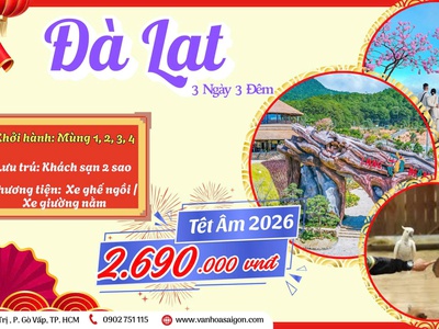 Du xuân Đà Lạt Tết 2026 - SGC 0