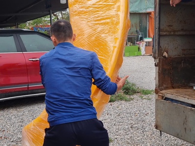 Máng trượt rẽ nghiêng về 1 bên loại siêu dày xịn riêng máng 21 kg dài 2m3 dày 30 cm cực chắc chắn 09 14