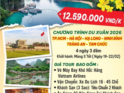 Tour Tết Miền Bắc 2026: Đón Tết Cùng Saco Travel 0