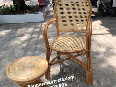 Ghế mây tự nhiên mắt cáo có tay 0