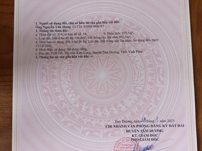 Bán đất mặt đường 310 tại Thị Trấn Kim Long, Tam Dương, Vĩnh Phúc. Giá chỉ 12 triệu/m2 2