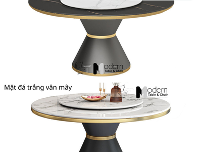 Bàn nhà hàng mặt đá tròn xoay TN JUPITER 2A-135E tại HCM 0