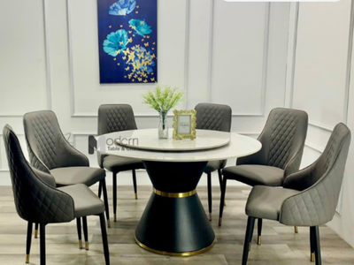 Bàn nhà hàng mặt đá tròn xoay TN JUPITER 2A-135E tại HCM 1