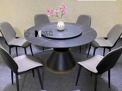 Bàn nhà hàng mặt đá tròn xoay TN JUPITER 2A-135E tại HCM 2