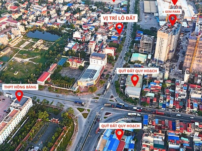 Lô đất mặt đường Hồng Bàng  đối diện MegaMarket  - 77m2 - ngang 4,5m - sau giáp ngõ - giá 7 tỷ 3