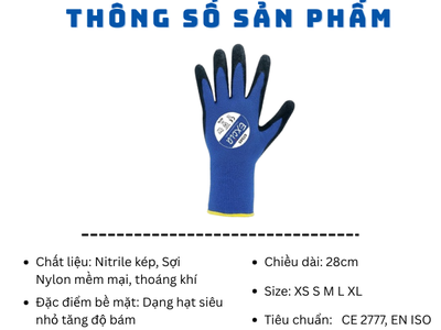 Găng Tay Đa Năng Nitrile Excia GT505 - Kháng Dầu, Chống Hóa Chất Nhẹ 0