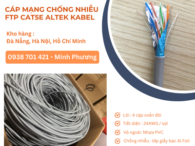 Cáp mạng chống nhiễu FTP cat5e chính hãng Đà Nẵng, Ninh Thuận, Đắk Lắk 1