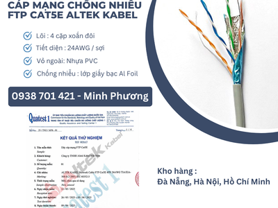 Cáp mạng chống nhiễu FTP cat5e chính hãng Đà Nẵng, Ninh Thuận, Đắk Lắk 0