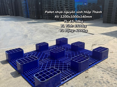  Thanh Lí Lô Pallet Nhựa Hiệp Thành Nguyên Sinh KT: 1200X1000X140   Giá Siêu Ưu Đãi   0