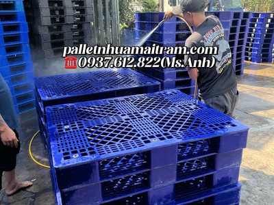  Thanh Lí Lô Pallet Nhựa Hiệp Thành Nguyên Sinh KT: 1200X1000X140   Giá Siêu Ưu Đãi   6