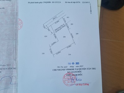 Bán lô đất lúa chuyển thổ mặt tiền dh25 giá 6 tỷ 3