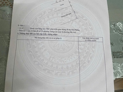 Bán đất TĐC Tràng Cát dt 40m2 đường   vỉa hè 19m  2,4 Tỷ hướng Đông Nam cực đẹp. 2