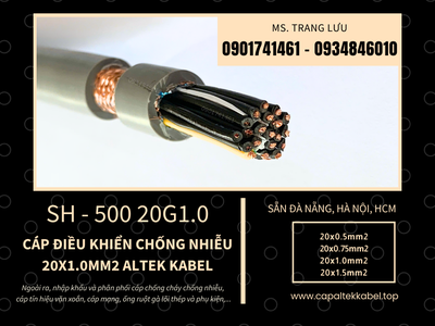 Phân phối cáp điều khiển chống nhiễu 20x1.0 Đà Nẵng, Hà Nội 0
