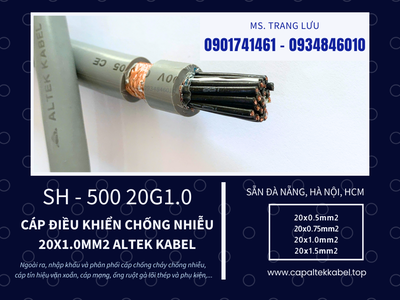 Phân phối cáp điều khiển chống nhiễu 20x1.0 Đà Nẵng, Hà Nội 1