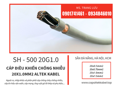 Phân phối cáp điều khiển chống nhiễu 20x1.0 Đà Nẵng, Hà Nội 2