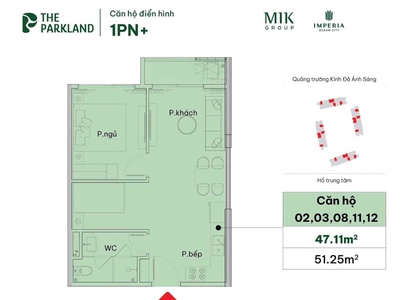 Chỉ từ 2,7 tỷ Căn 1PN The Parkland 47,05m Hàng hiếm cho người mua nhanh 4