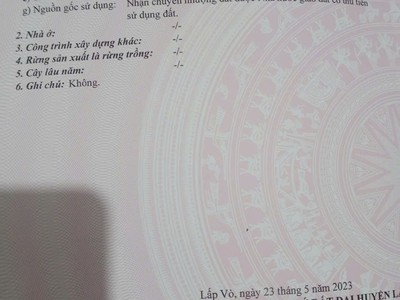 Bán đất thổ cư sổ hồng 48m2 chợ cái dầu bé, lai vung, đồng tháp. giá 550 triệu. 0