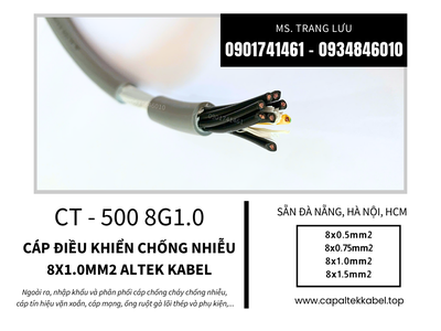 Đà Nẵng, Hà Nội phân phối cáp điều khiển 8x1.0 Altek Kabel 0