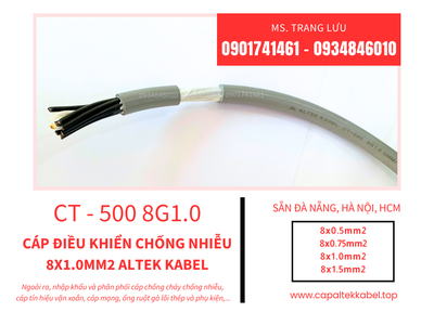 Đà Nẵng, Hà Nội phân phối cáp điều khiển 8x1.0 Altek Kabel 1