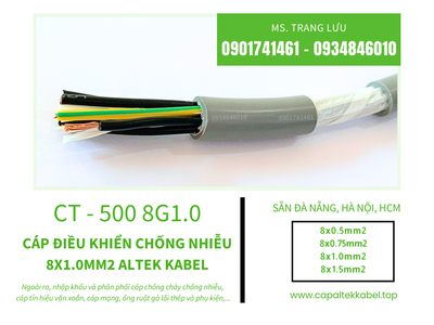 Đà Nẵng, Hà Nội phân phối cáp điều khiển 8x1.0 Altek Kabel 3
