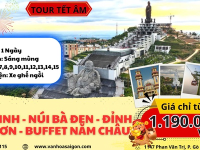 Tây Ninh Núi Bà Đen Đỉnh Vân Sơn Buffet Năm Châu 1 Ngày 0