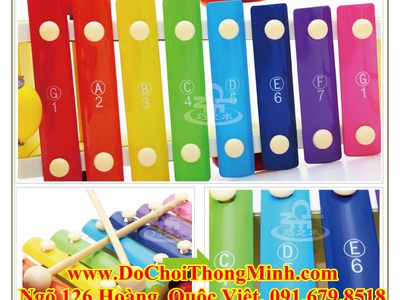 Đàn đế gỗ, phím hợp kim dễ thương 8thanh với âm thanh trong trẻo 17