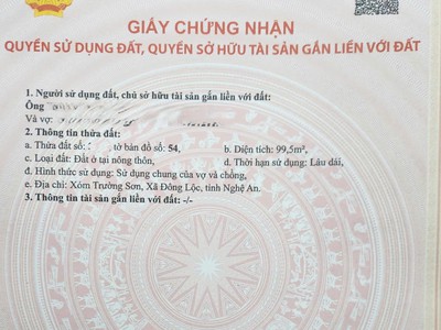 Đất đẹp xã đông lộc  nghi trường cũ , tỉnh nghệ an 1