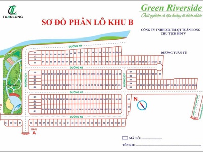 Bán đất khu b - kdc anh tuấn green riverisde, nhà bè - 5 tỷ  tl 0