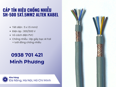 Cáp tín hiệu chống nhiễu sh-500 5x1.5mm2 Altek Kabel Đà Nẵng, Cần Thơ, Kiên Giang 2