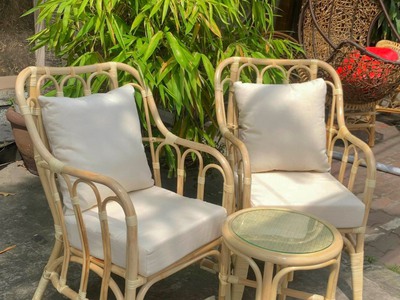 Bàn ghế mây phòng ngủ hiện đại 5