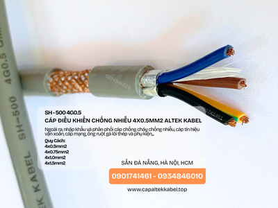 Đà Nẵng, Hà Nội phân phối cáp điều khiển chống nhiễu 4x0.5 Altek Kabel 1