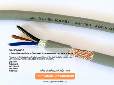 Đà Nẵng, Hà Nội phân phối cáp điều khiển chống nhiễu 4x0.5 Altek Kabel 2